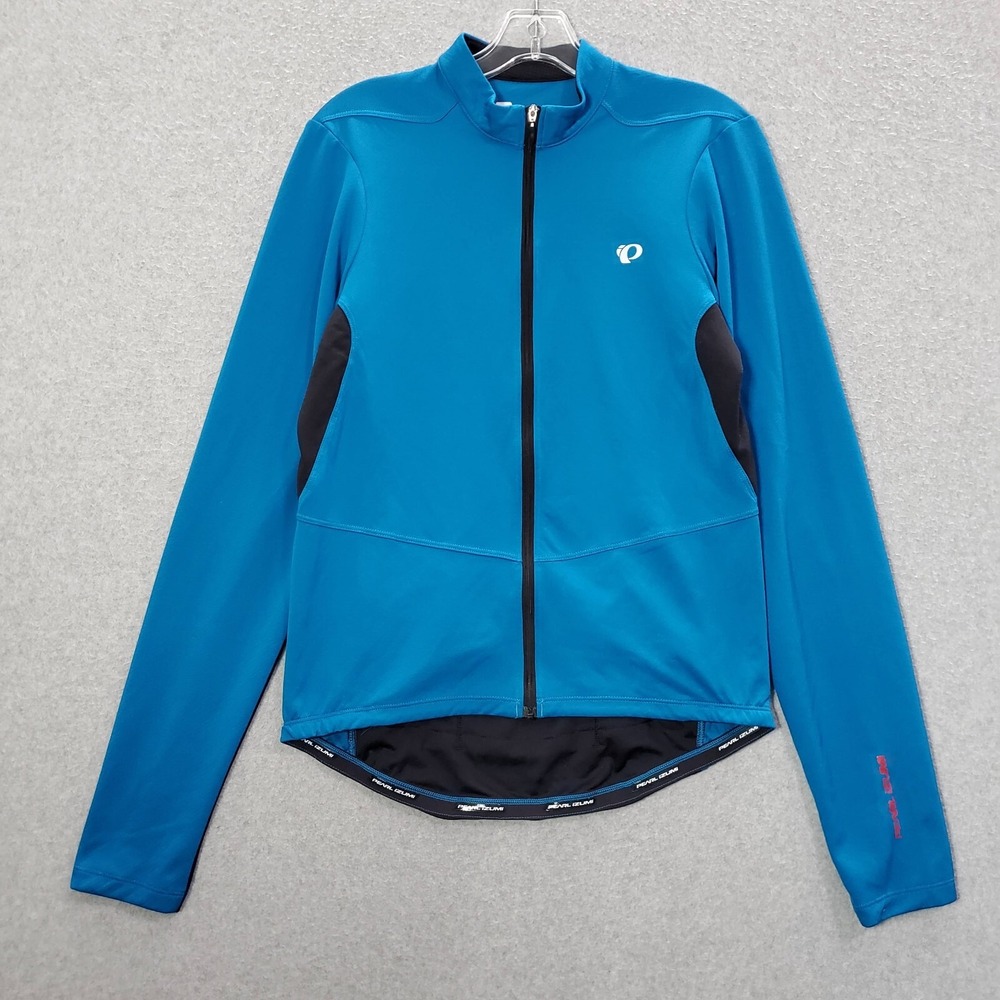 Pearl Izumi Women Jacket Medium Blue Select Full Zip Cycling Mock Neck